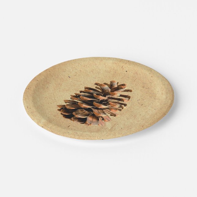 Pine Cone Paper Plate (Angled)