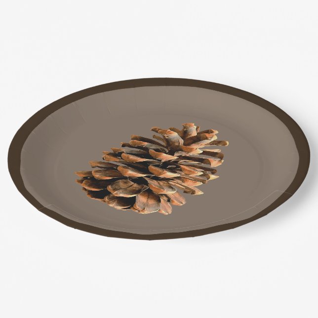 Pine Cone Paper Plate (Angled)