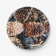 Pine Cone Party Plate