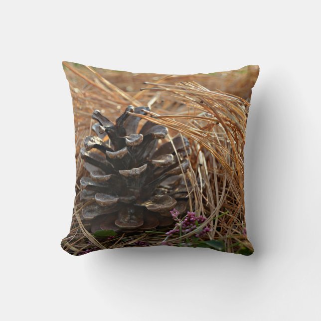 Pine Cone Pine Needles Caress Cushion (Front)