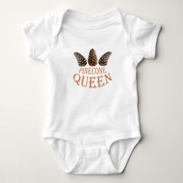 Pine cone queen baby bodysuit (Front)