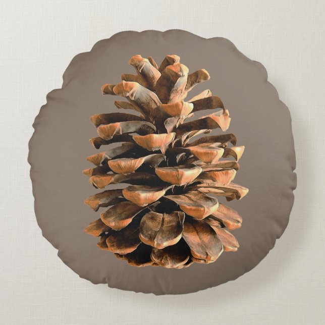 Pine Cone Round Cushion (Front)