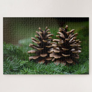 Pine Cone Seasons Greetings Jigsaw Puzzle