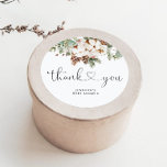 Pine cone winter Evergreen thank you Classic Round Sticker<br><div class="desc">Pine cone winter Evergreen thank you Classic Round Sticker
Matching items available! Check the collection!</div>