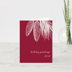 Pine cone winter greeting corporate business logo holiday card