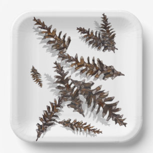 Pine ConeEvergreens Paper Plates