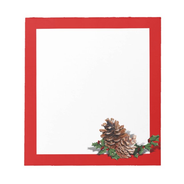 Pine Cones (Add Background Colour & Text) Notepad (Front)