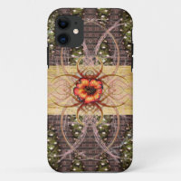 Pine Cones and A Scarlet Flower