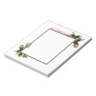 Pine cones and berries note pad