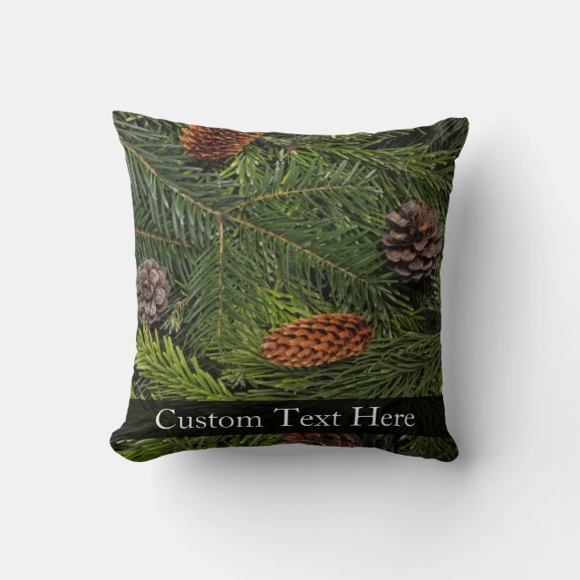 Pine Cones and Branches Cushion (Front)