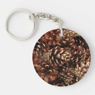 Pine Cones and Pine Needles Key Ring