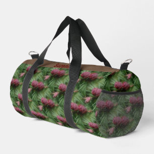Pine Cones And Pine Needles Nature Personalised Duffle Bag