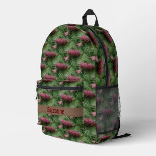 Pine Cones And Pine Needles Nature Personalised Printed Backpack