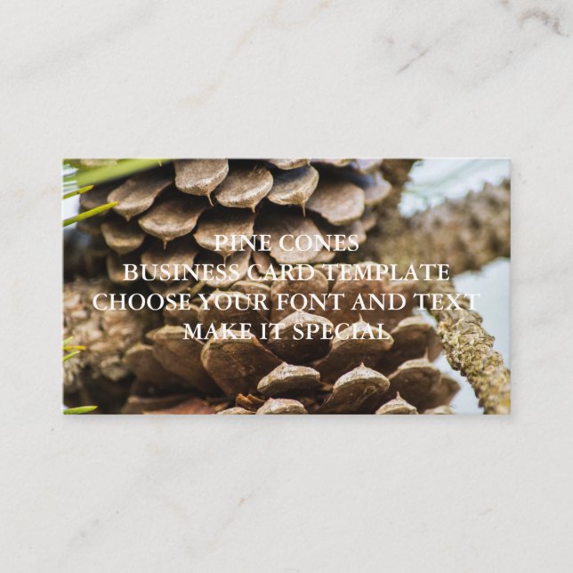 PINE CONES BUSINESS CARD TEMPLATE (Front)