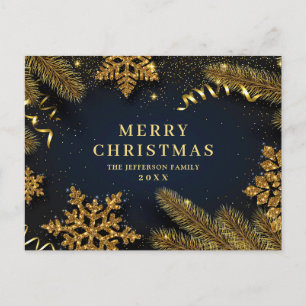 Pine Cones Christmas Holiday Corporate Greeting Postcard