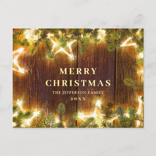 Pine Cones Christmas Holiday Greeting Postcard (Front)