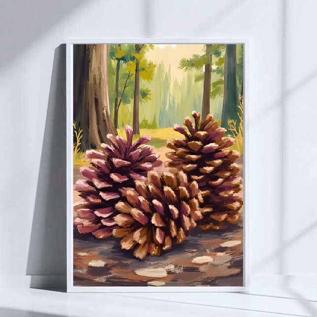 Pine Cones | Fall Autumn Watercolor Forest Poster (Creator Uploaded)