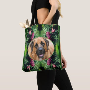 Pine Cones Frame Create Your Own Pet Photo Tote Bag