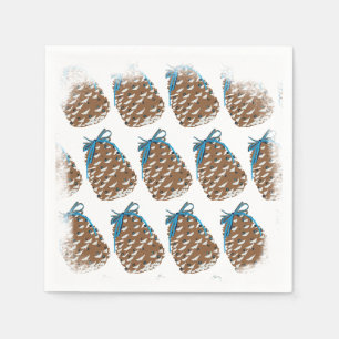 Pine Cones Holiday Decor Napkin