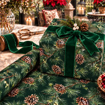 Pine Cones Laden White Pine Garlands