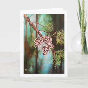 Pine Cones on a Winter's Day by Alfred Fox Card