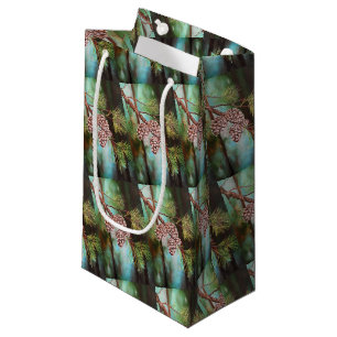 Pine Cones on a Winter's Day by Alfred Fox Small Gift Bag