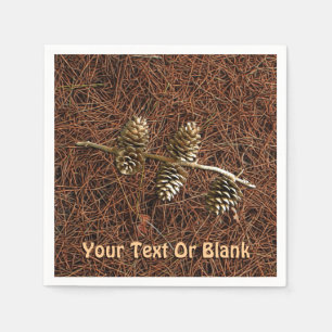 Pine Cones On Fallen Needles Napkin