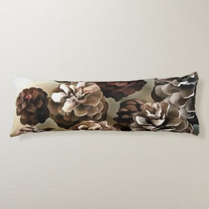 Pine Cones Organic Christmas Ornaments Art Body Cushion