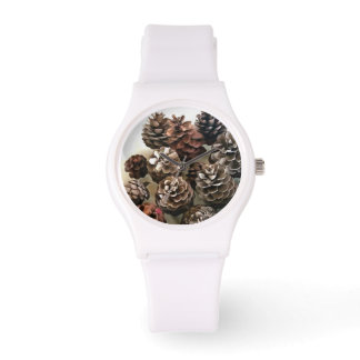 Pine Cones Organic Christmas Ornaments Art Watch