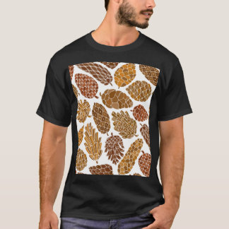 Pine cones pattern illustration. T-Shirt