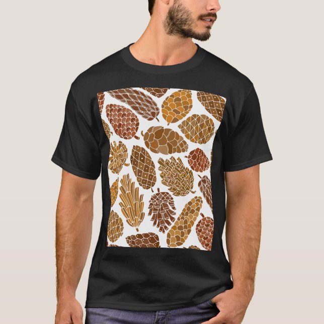 Pine cones pattern illustration. T-Shirt (Front)