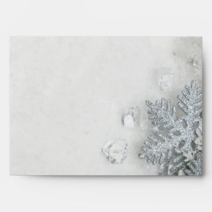 Pine Cones,Snowflakes Holiday Envelope
