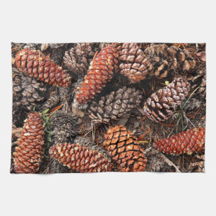 Pine Cones Tea Towel