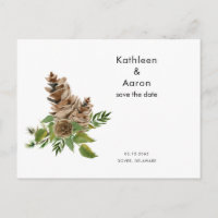 Pine Cones Wedding Website Save the Date II