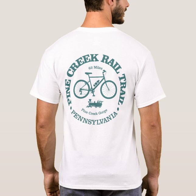 Pine Creek Rail Trail (cycling) T-Shirt (Back)