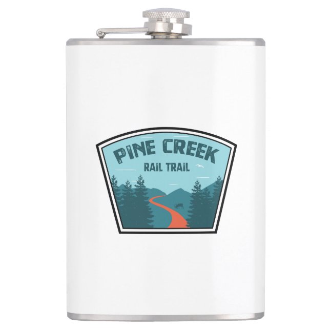 Pine Creek Rail Trail Hip Flask (Front)