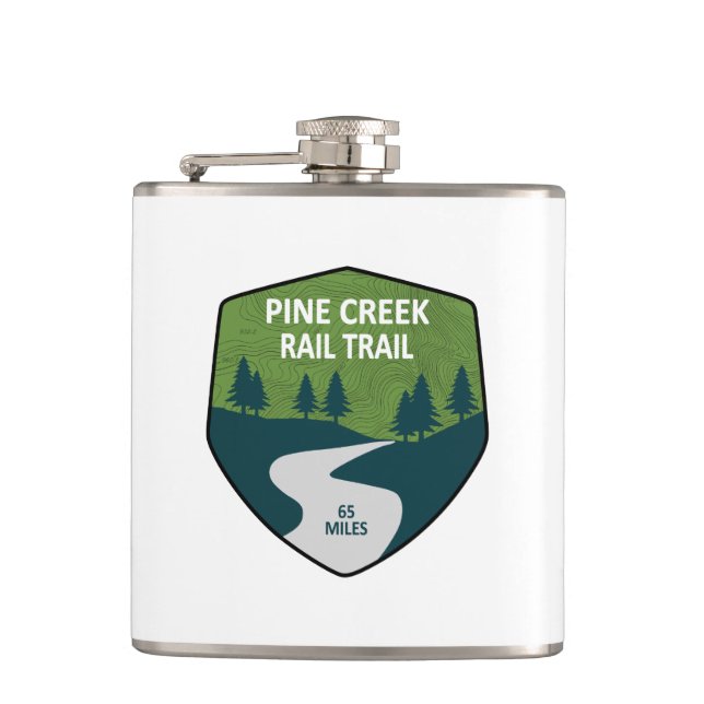 Pine Creek Rail Trail Hip Flask (Front)