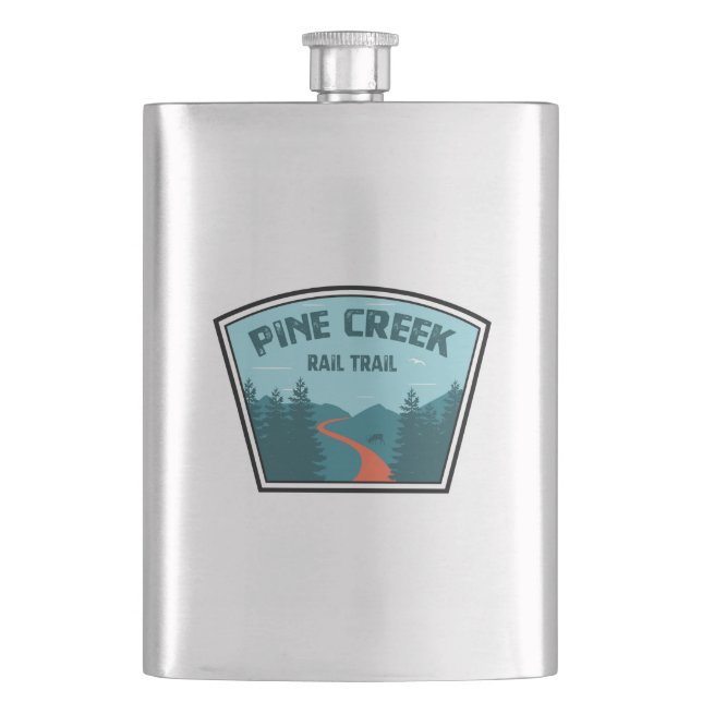 Pine Creek Rail Trail Hip Flask (Front)