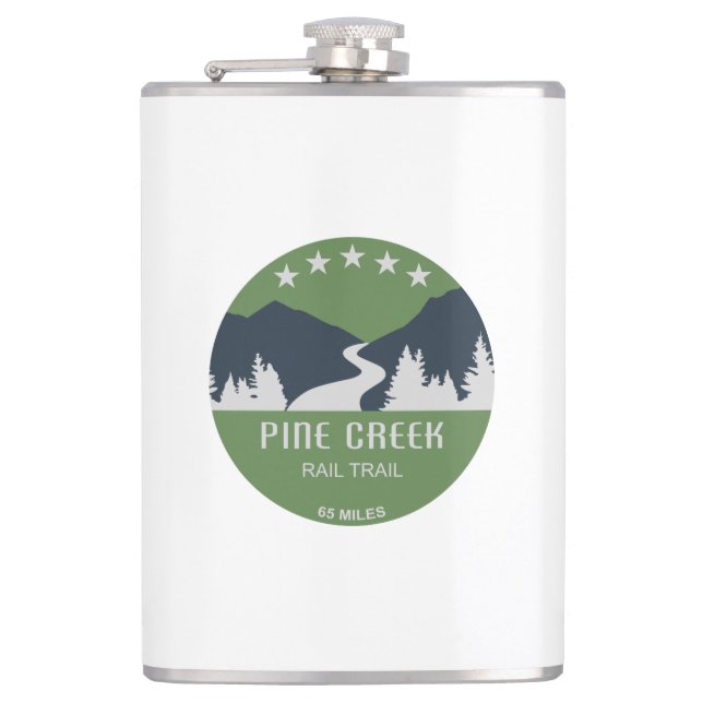 Pine Creek Rail Trail Hip Flask (Front)
