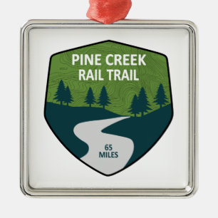 Pine Creek Rail Trail Metal Tree Decoration