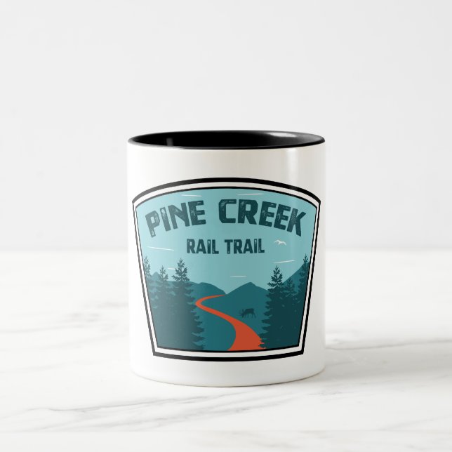 Pine Creek Rail Trail Two-Tone Coffee Mug (Center)