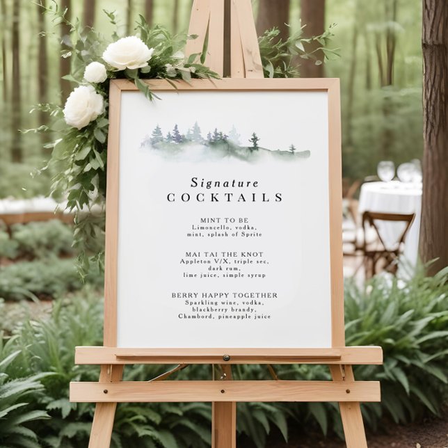 Pine Crest Signature Cocktail Menu Poster (Creator Uploaded)
