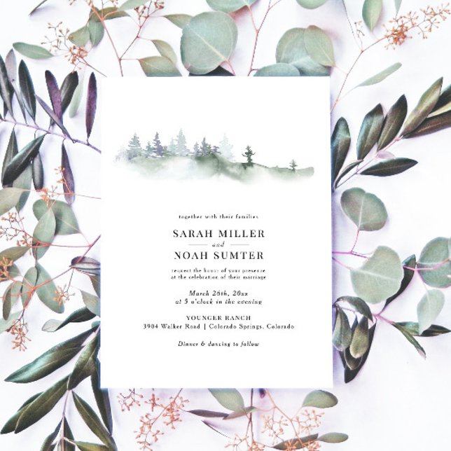 Pine Crest Wedding Invitation (Creator Uploaded)