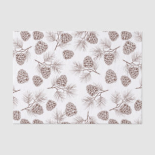 Pine fir christmas tree cedar spruce cones tissue paper