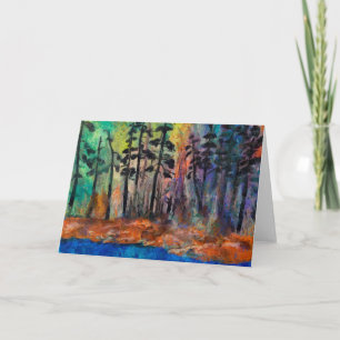 Pine Forest Art Greeting Card