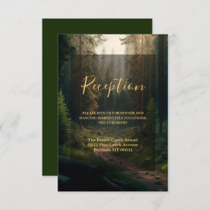 Pine Forest Green Nature Wedding Enclosure Card