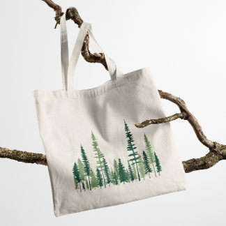 Pine Forest Green Tote Bag