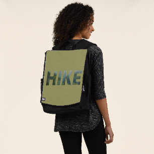 Pine forest hiking hike logo backpack
