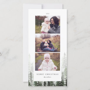 Pine Forest Holiday Photo Card