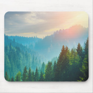 Pine Forest in the Dolomites, Italy Mouse Pad